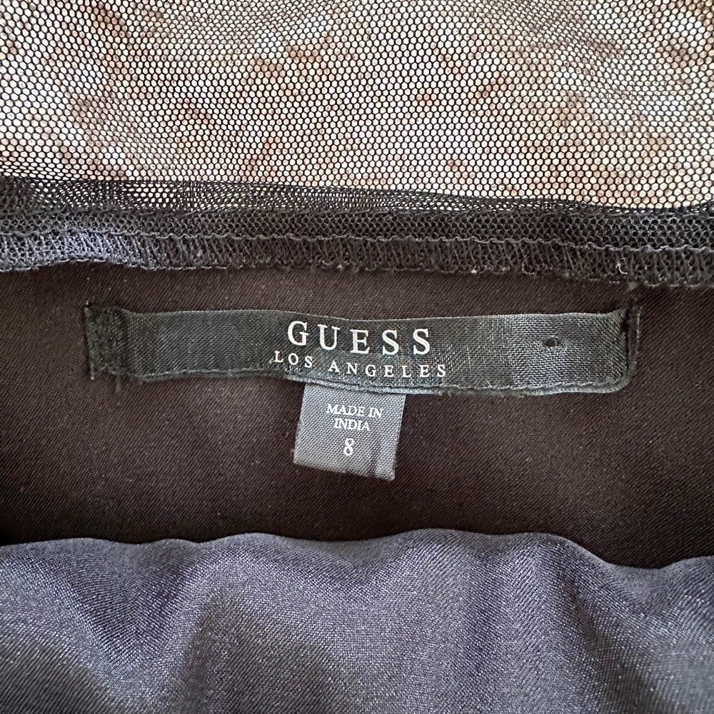 Guess | Mesh Skater Dress with Gold Beading | size 8 - Picture 8 of 8